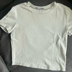 💗Zara - Crop Top - grey/green